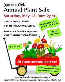 Annual Plant Sale will be Saturday, May 18, 2024 – 9am-2pm