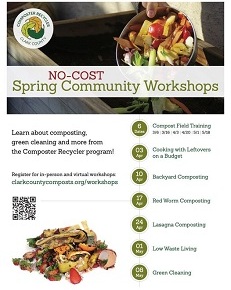 Clark County Composter/Recyclers – FREE great classes this spring!